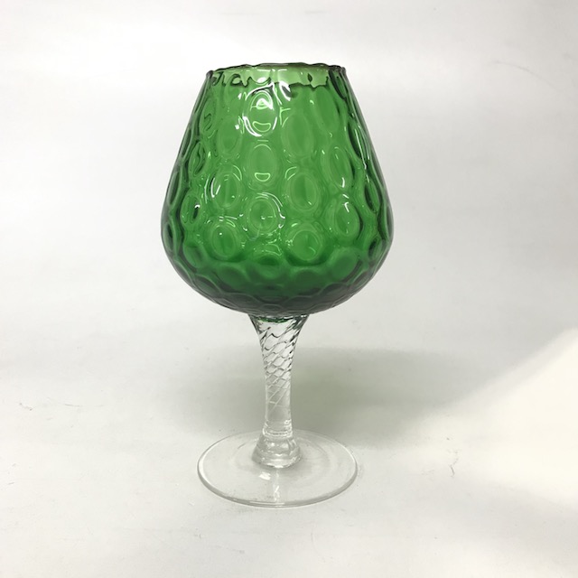 ART GLASS (BRANDY BALLOON), Green - Small